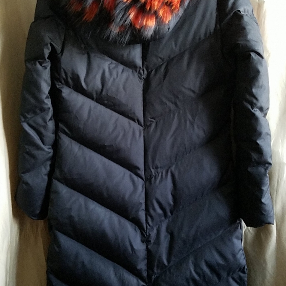 Bisou Bisou long down coat. S Black, detach hood - Picture 10 of 14
